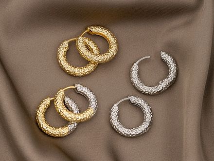 Швензы-Кольца "Мятый металл" 20мм, биколор