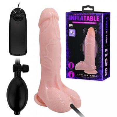 Надувной фаллоимитатор Inflatable с помпой (18,8*4,3 см)