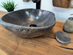 Раковина из речного камня RS-65788 39х33х14 из натурального камня
