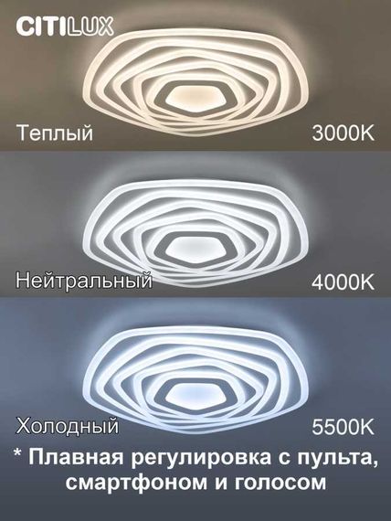 Потолочный светодиодный светильник Citilux Триест Смарт CL737A55E