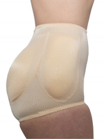 Шелковистые трусы пуш-ап для бедер и ягодиц (Размер: M) (Цвет: бежевый)