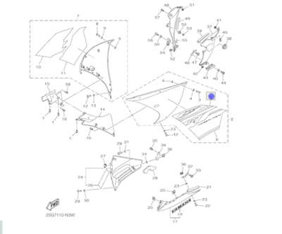Наклейка для мотоциклов 2SG-28391-00-00