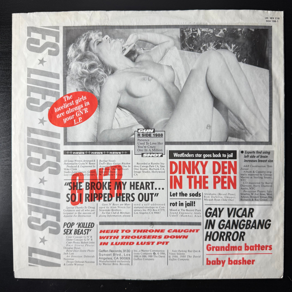 Guns N' Roses ‎– G N' R Lies (Германия 1988г.)