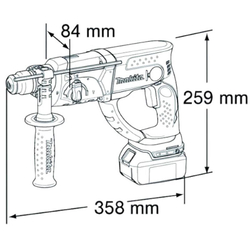 Перфоратор аккумуляторный Makita DHR202RF 18 В