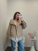 Тренч укороченный песочный