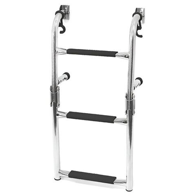 Трап складной с вертикальным креплением, 3 черных ступени (ширина 270 мм.) (10269503)