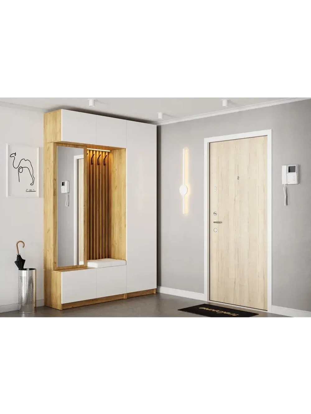 Шкаф для одежды распашной с полками 55х41,4х236 см Бостон