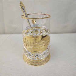 Подстаканник Москва с позолотой