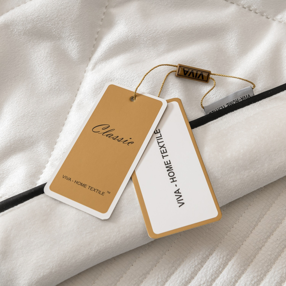 Велюровое покрывало в клетку с наволочками OVL032