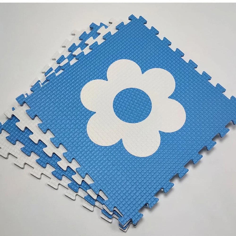 Мягкий пол "Цветочки" 500x500x10 мм 45 шор