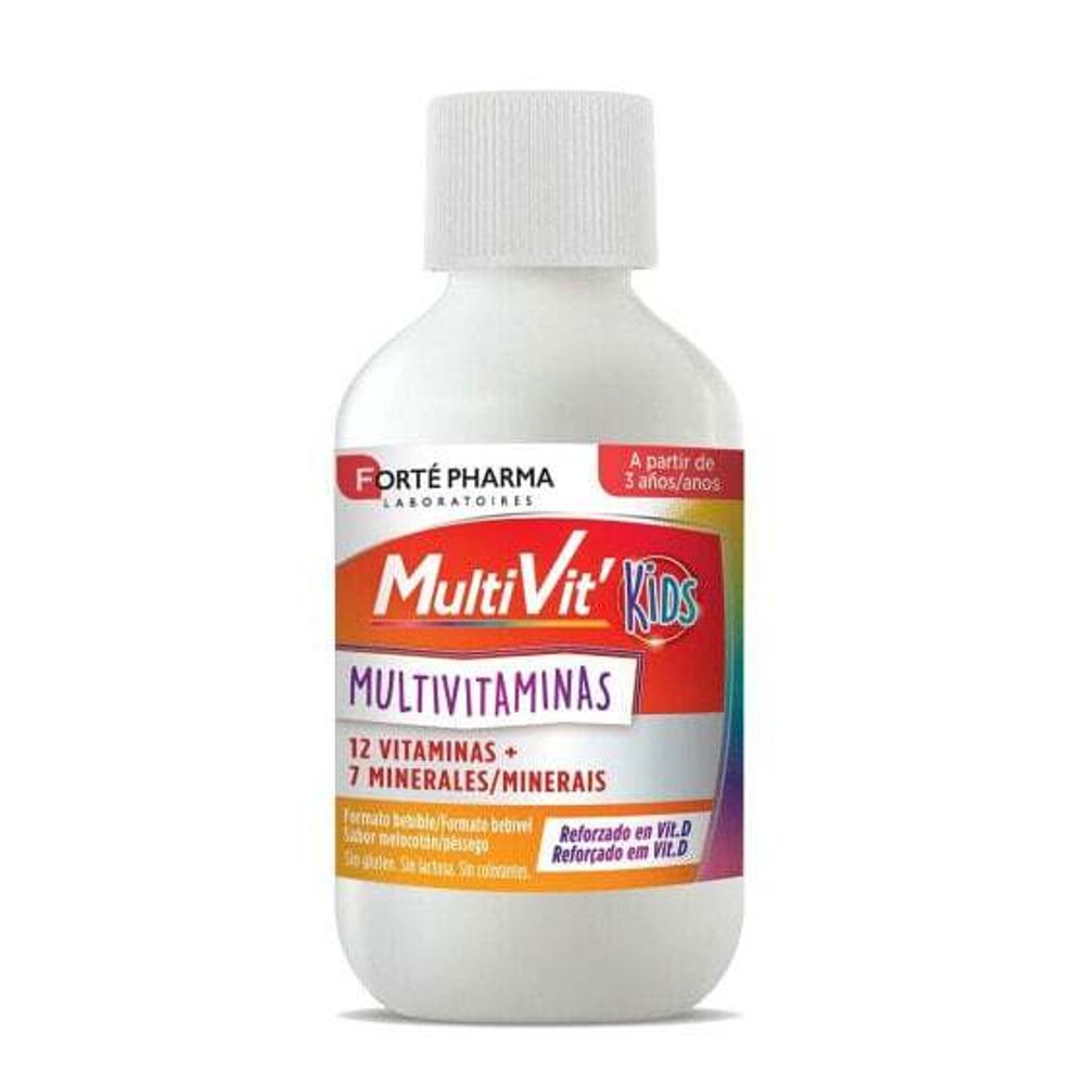 Витаминно-минеральные комплексы Мультивитаминные Forté Pharma Multivit Kids Персик 150 ml