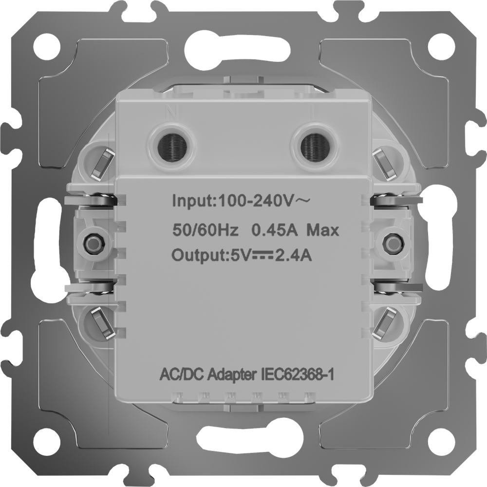 USB зарядное устройство 12 Вт тип A+С,  серия D16