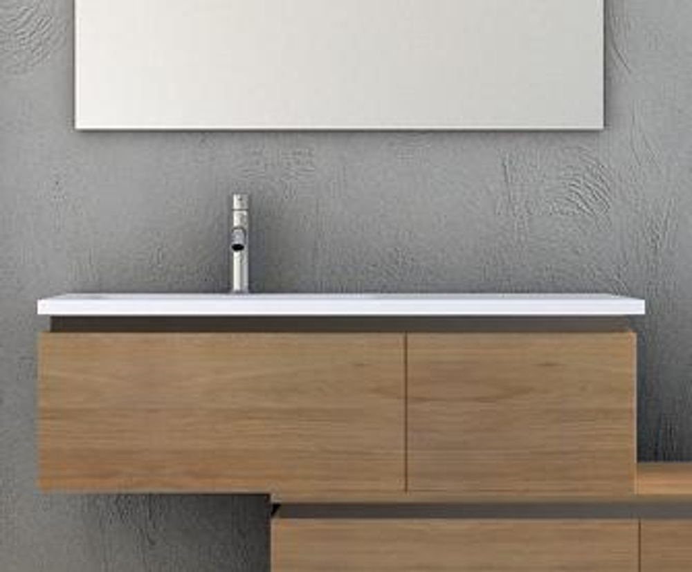 Тумба с раковиной подвесная CEZARES AVRIL 100 (55074 + 50165), Rovere Tabacco