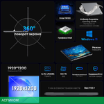 Ноутбук Chuwi MiniBook X N-series N150 16Gb SSD512Gb Intel Graphics 10.51" IPS Touch FHD+ (1920x1200) Windows 11 Home grey WiFi BT Cam 3800mAh