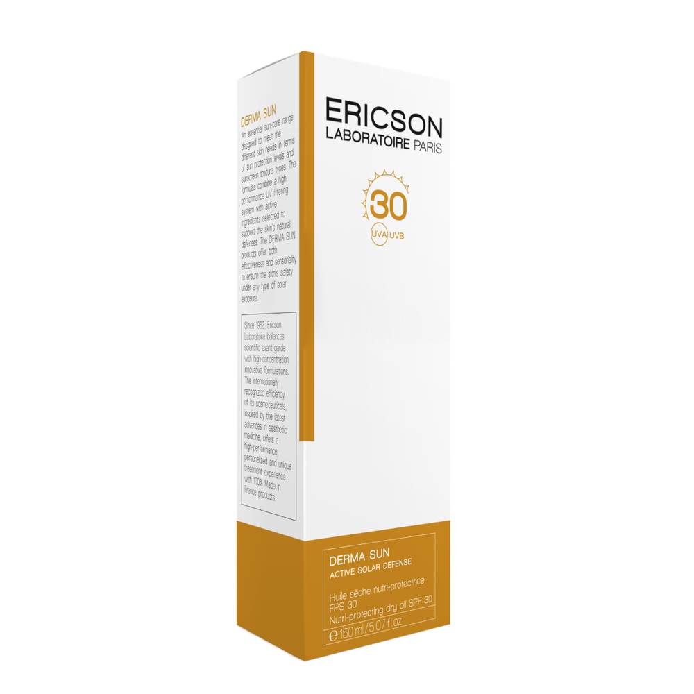 Ericson Laboratoire Солнцезащитное масло SPF30 SPF 30 Nutri-Protecting Dry Oil 150 мл. Для тела