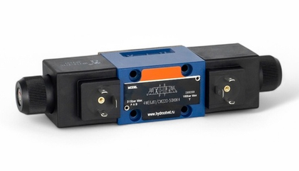 4WE6J61/CW220-50N9K4 - Гидрораспределитель золотниковый Ду 6 с электроуправлением, схема J (34), электроуправление W230, возврат - пружинный