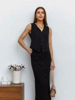 Юбка длинная на пуговицах