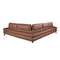 Угловой диван Relax из коричневой кожи, модель 6239