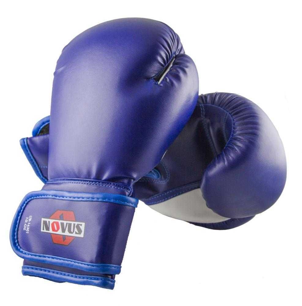 Перчатки боксерские Novus, Цвет: Синий, LTB-16301 (6 унций S/M)