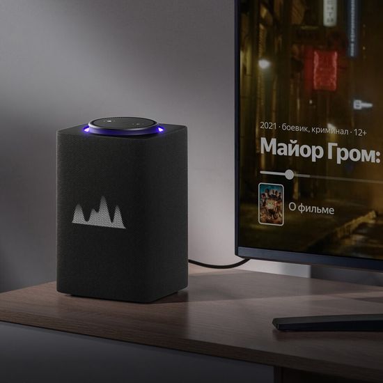 Умная колонка Яндекс Станция Макс c Алисой и Zigbee, черный