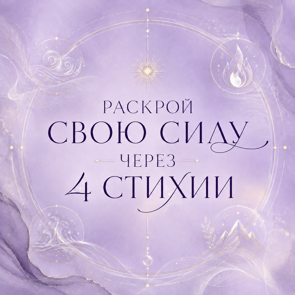 РАСКРОЙ СВОЮ СИЛУ ЧЕРЕЗ 4 СТИХИИ