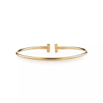 Браслет из жёлтого золота 18k 💙Tiffany, T narrow wire bracelete✨Exclusive✨Единственный в наличии