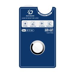 Защитное стекло на объективы камеры для iPhone Air, серия HAWK Series от Dux Ducis, рамки из алюминия серебристого цвета