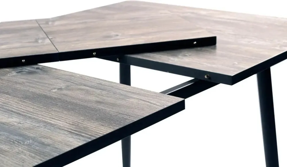 Стол Миллер пластик бабочка раздвижной чёрный (комплект ног №3)