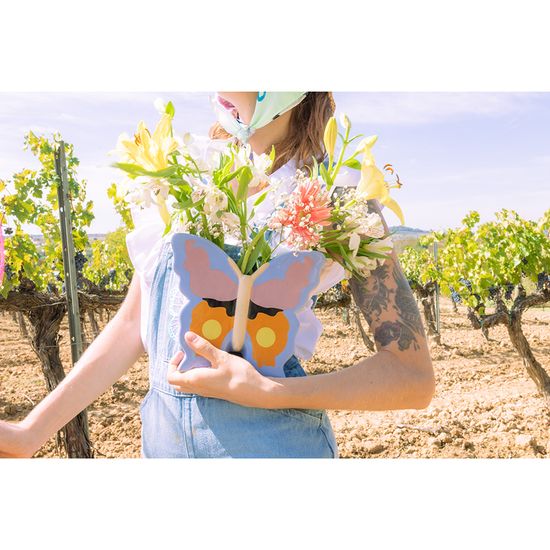 Ваза woodland, butterfly, 20 см