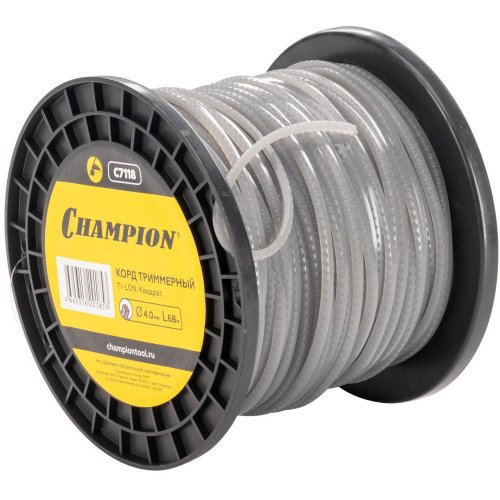 Леска CHAMPION TI-LON 4,0*68 м (зубчатый квадрат)+нож   C7118
