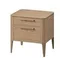 Тумба прикроватная Type 2 ящика ширина 50 см, массив дуба (натуральный дуб)