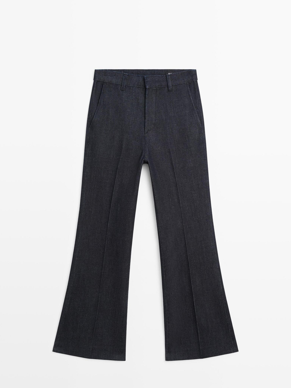 Massimo Dutti Джинсы клеш со средней посадкой, темно-синий