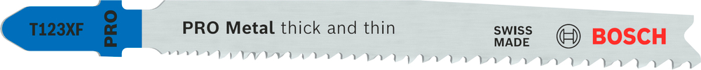 Пилка для лобзика по металлу 100 мм, T123XF BOSCH 2608638473
