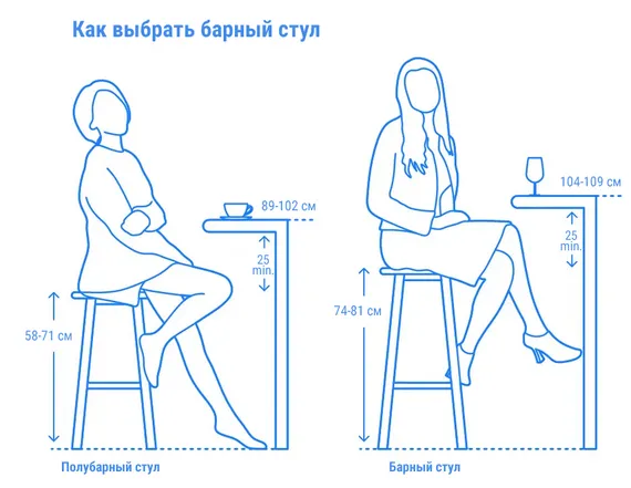 Полубарный стул Bakhita 66 см, серый