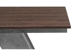 Стол на тумбе Тирион 120(160)х80х78 бетон чикаго серый / дуб табак гладстоун