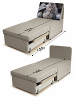 Кресло-кровать "Миник" 70 см, купон Котенок в клубках