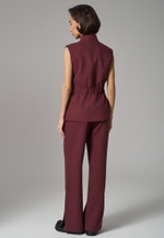 Жилет на молнии бордовый