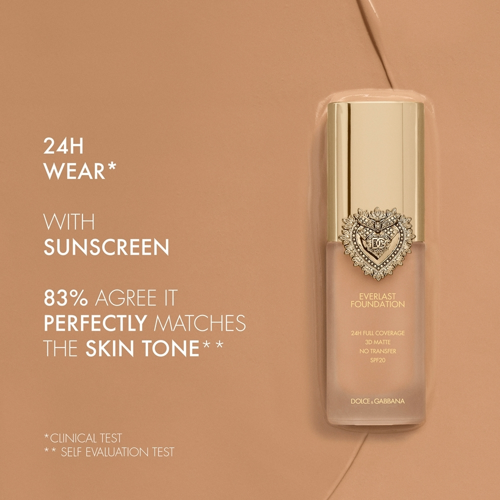 Dolce&Gabbana Flawless Everlast Foundation - Интенсивная непрозрачная тональная основа с SPF 20, 27 ml