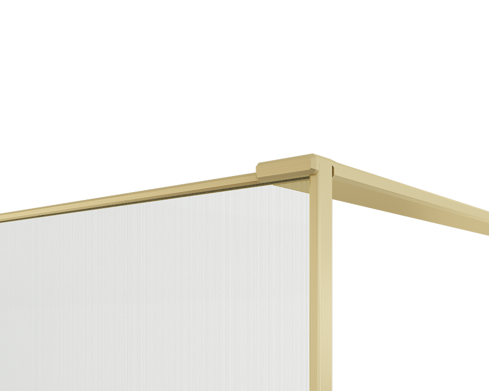 Душевая перегородка Walk-In VSW-7HS100GWG, 1000*2000, браш.золото, стекло ламинир. с золотыми нитями