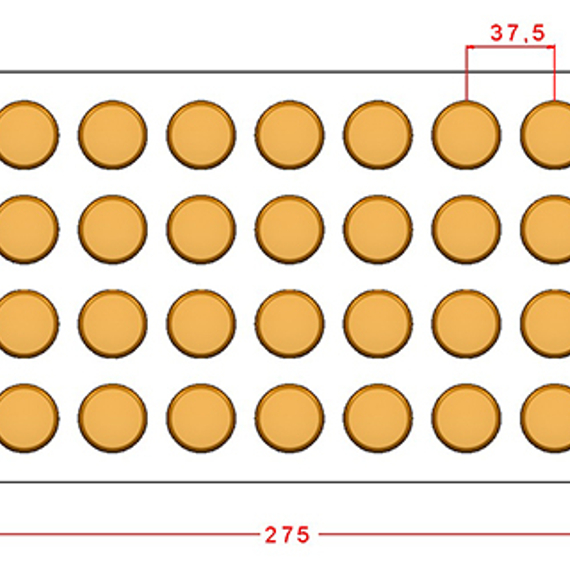 999 | Форма для шоколадных конфет &quot;Таблетка &quot; (275*175 мм)