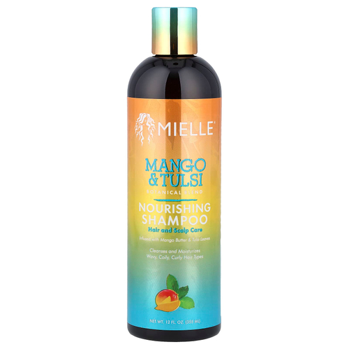 Mielle, питательный шампунь для волнистых, волос и вьющихся волос, манго и тулси, 355 мл (12 жидк. унций)