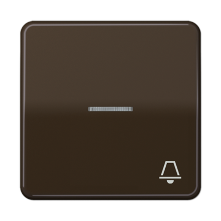 JUNG CD 500/CD plus Коричневая Клавиша 1-ая с/п с символом ЗВОНОК, арт.CD590KO5KBR