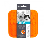 Лизательный коврик размер S (15x15x1 см) оранжевый, для кошек и собак M-PETS