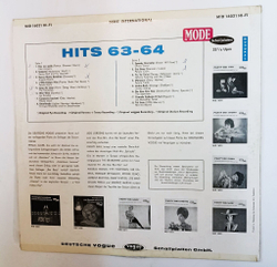 Винтажная виниловая пластинка LP Сборник Hits 63/64 (Germany 1969)