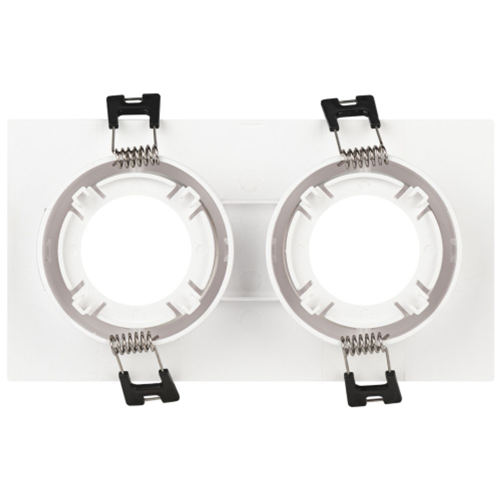 Встраиваемый светильник декоративный ЭРА KL90-2 WH MR16/GU5.3 белый, пластиковый | Декоративные встраиваемые светильники