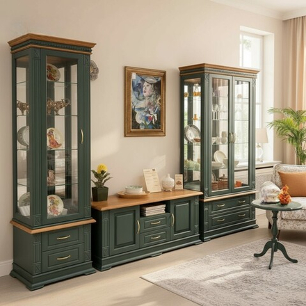 ВЕРДИ ЛЮКС h=224 Шкаф-витрина 1-дв.П1.0487.0.58-01 (левый)