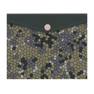 Папка-конверт на кнопке А6 1отд. "Соты" (Феникс+)