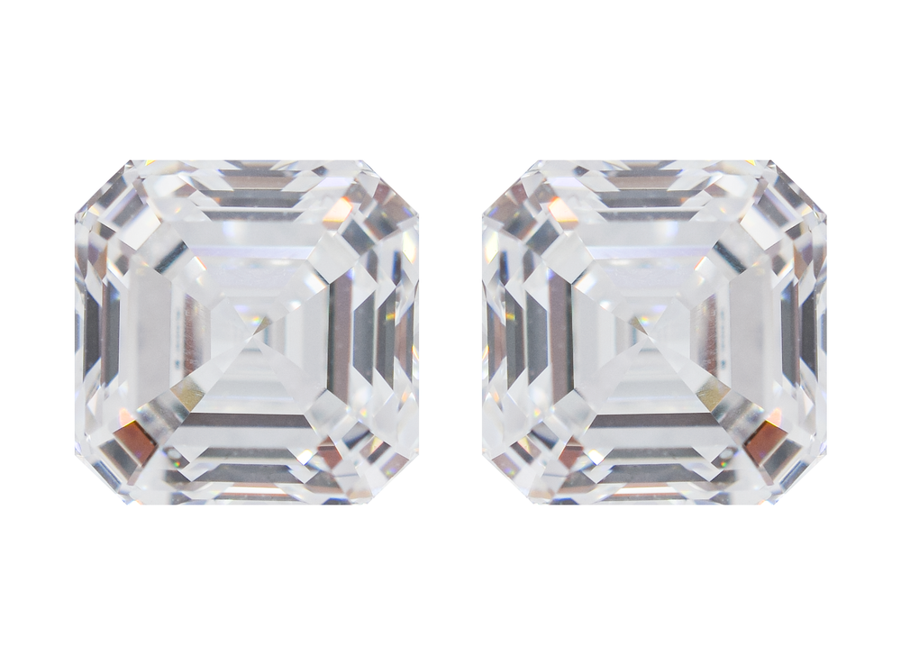 Лабораторно-выращенный бриллиант ашер 6.57х6.53 мм 1.76 ct, 6.60х6.56 1.74 ct E/VVS2 (пара)