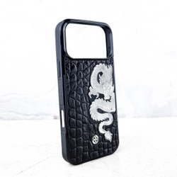 Роскошный Чехол для iPhone дракон - Euphoria HM Premium - аксессуар из натуральной кожи и ювелирного сплава