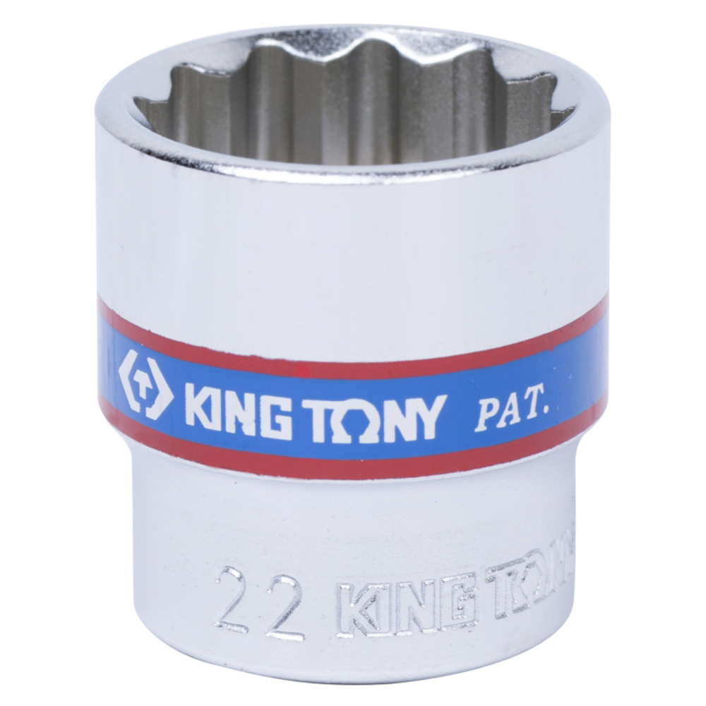Головка торцевая стандартная двенадцатигранная 3/8&quot;, 22 мм KING TONY 333022M